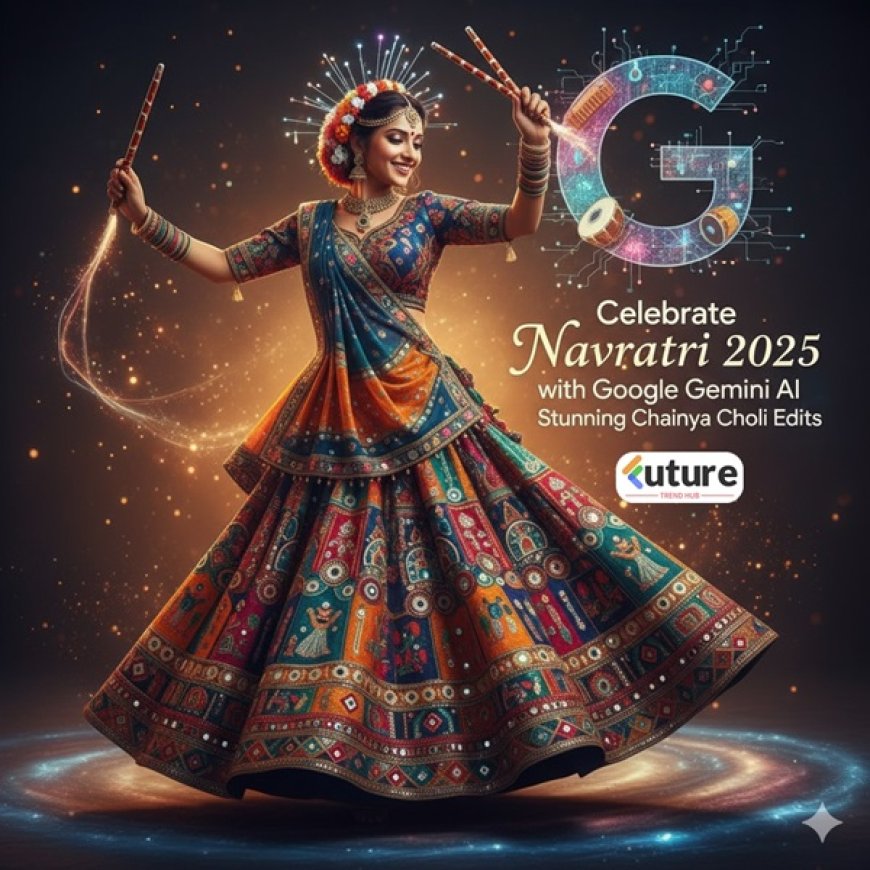 Celebrate Navratri 2025 with Google Gemini AI: Stunning Chaniya Choli Edits