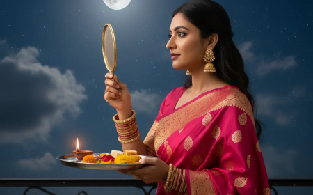 Karva Chauth Ritual Portrait: Capturing Tradition and Devotion Through AI Art