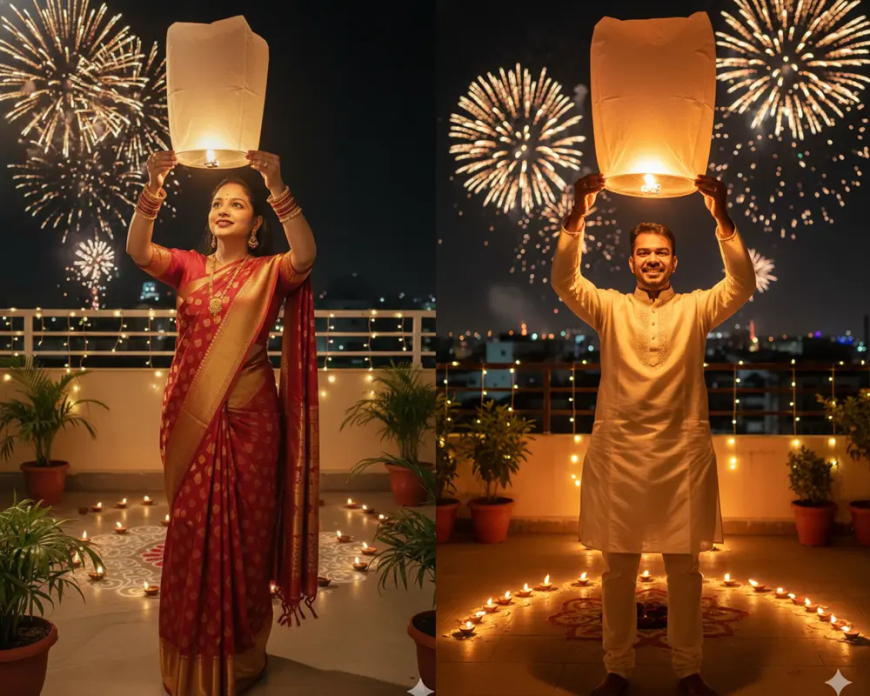 Create Diwali Celebration Photos with Your Own Face Using AI | Realistic & Festive Portraits