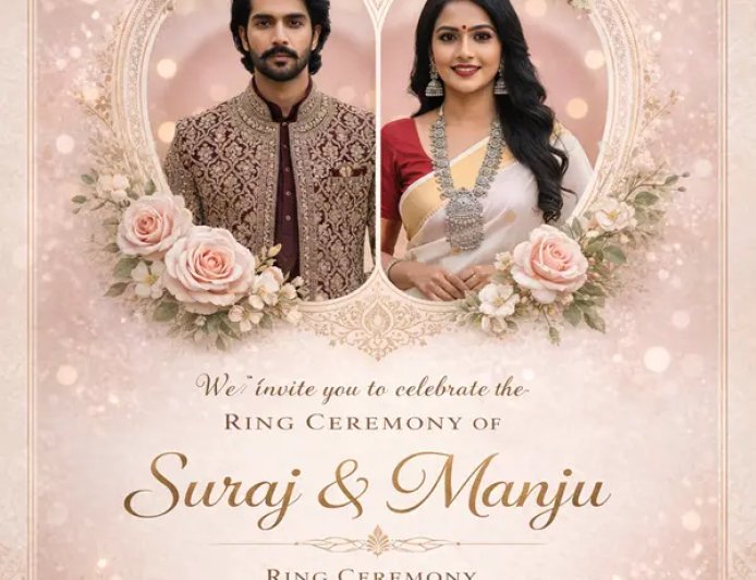 How to Create Engagement Invitation Cards Using Real Photos Without Face Alteration