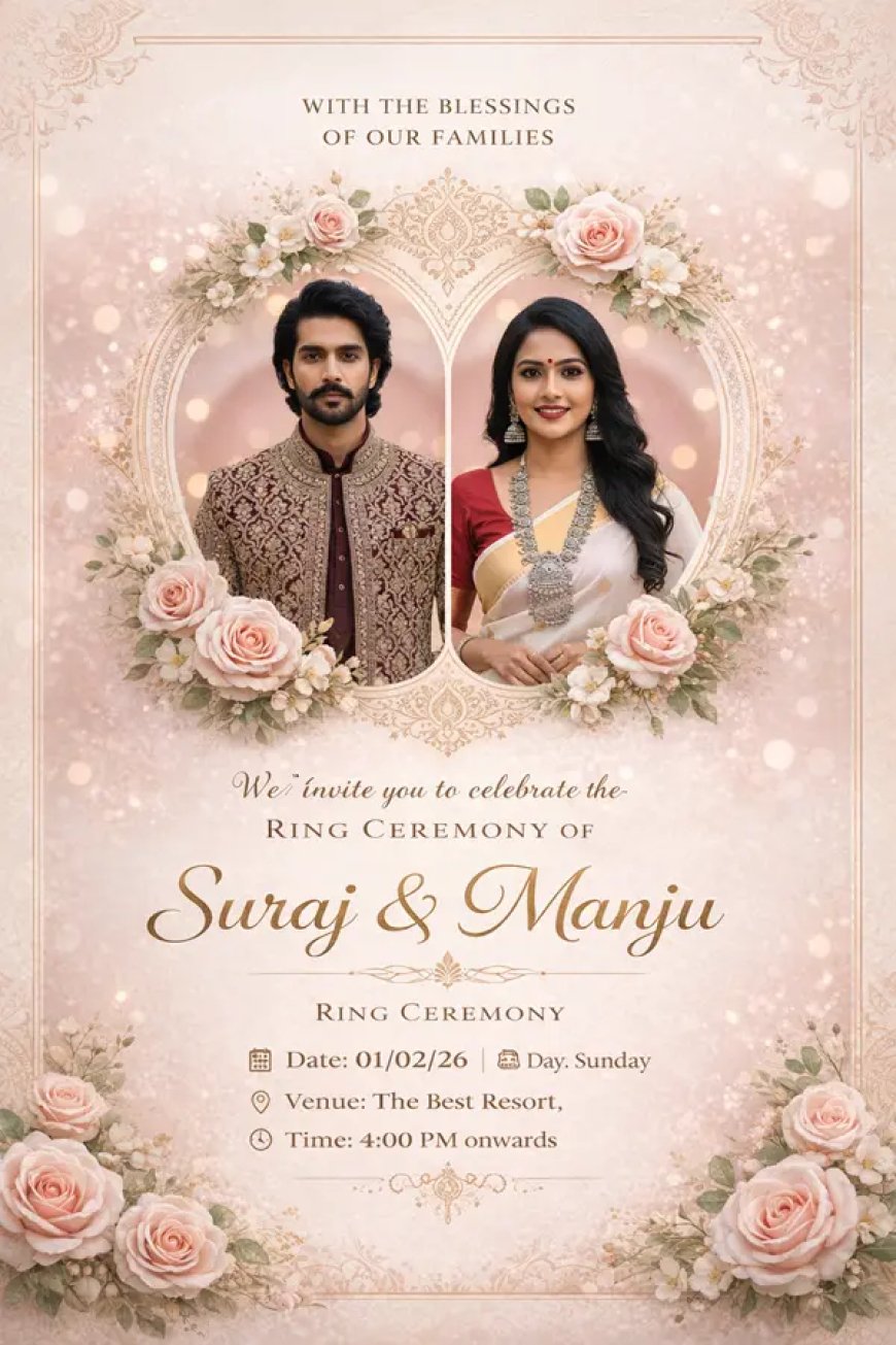 How to Create Engagement Invitation Cards Using Real Photos Without Face Alteration