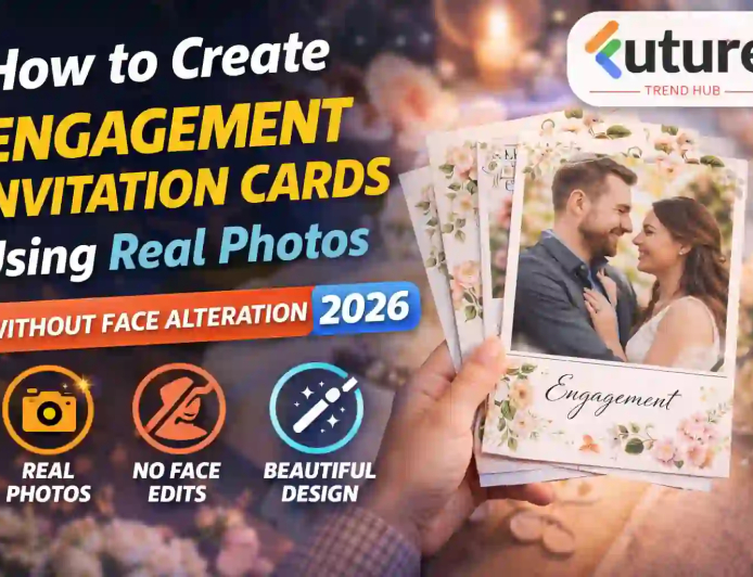 How to Create Engagement Invitation Cards Using Real Photos Without Face Alteration (2026 Guide)